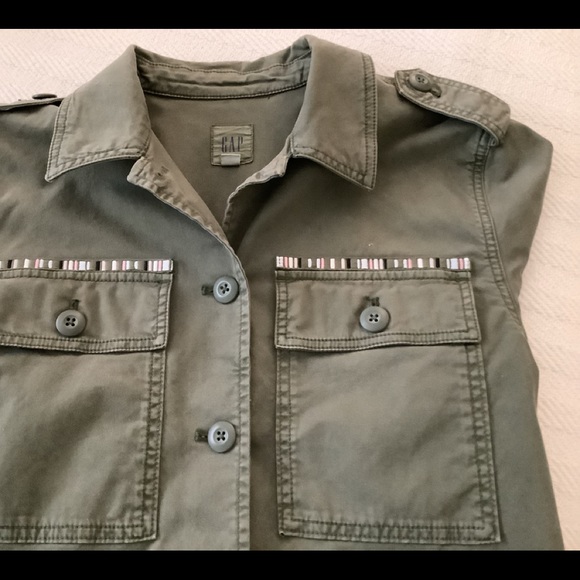 Old Navy Military inspired army green jacket, size M - Picture 2 of 7
